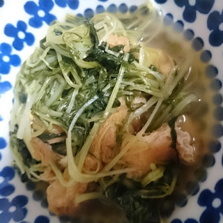 水菜と油揚げ煮